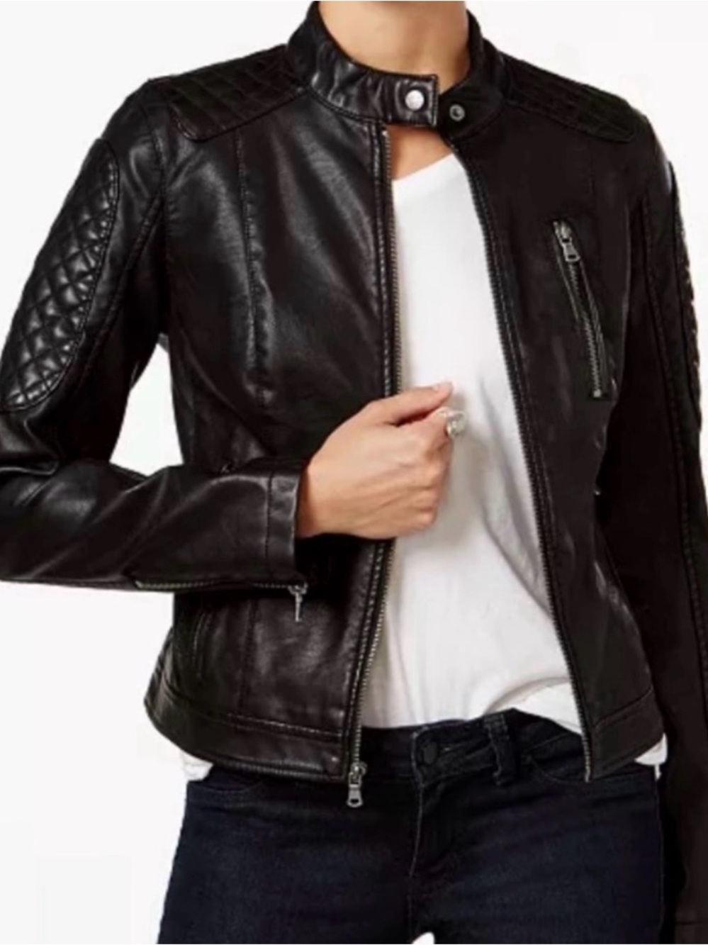 Levis black leather jacket